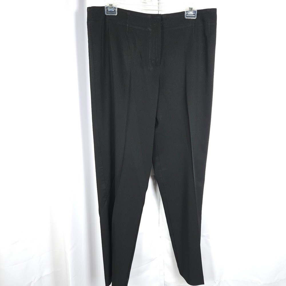 Harve Benard Women's 12 Black Stretch Dress Pants Mid Rise 34x31